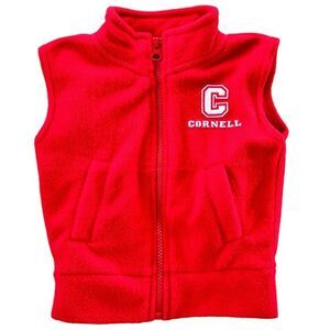 Cornell University Baby Toddler Kids Red Polar Fleece Logo Vest. 18 Months.
